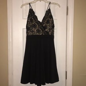 Black lace cocktail dress